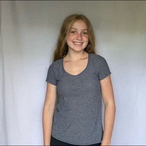 Grey athletic top